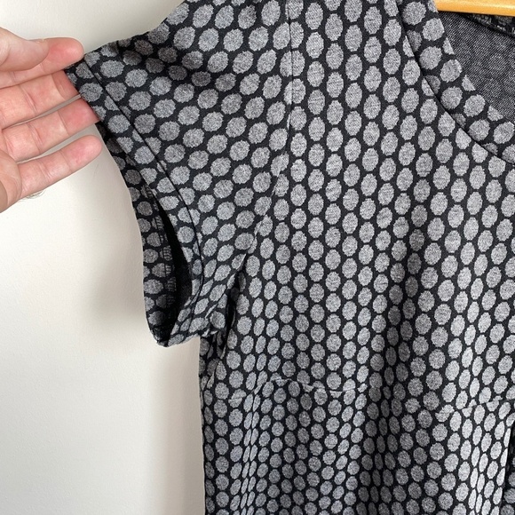 EnFocus‎ Women Charcoal Short Sleeve Oval Pattern Straight Shift Midi Dress 18W - Picture 5 of 14